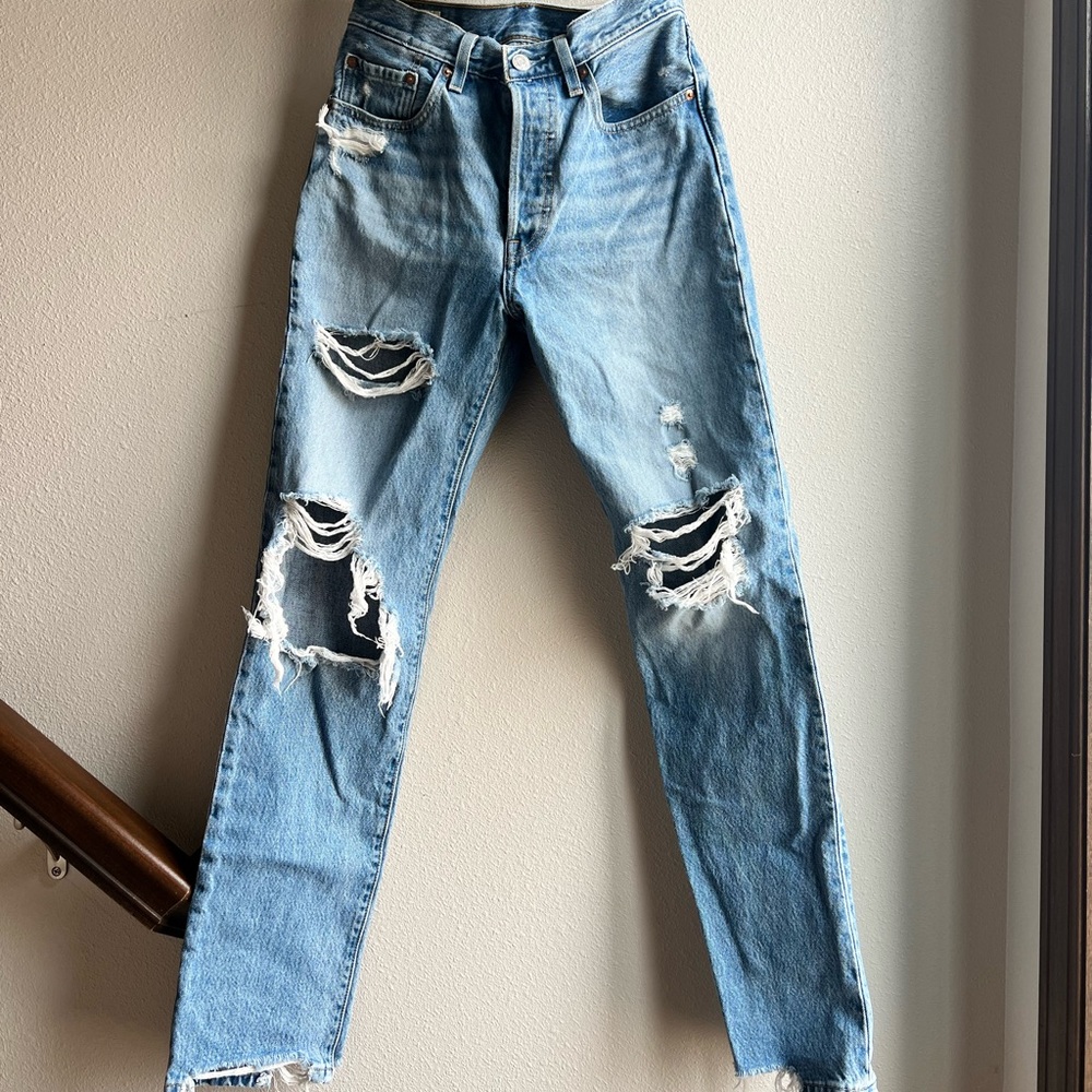 Levi’s Premium 501 Distressed Jeans
